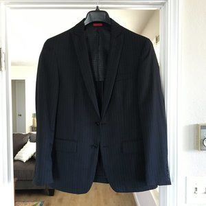 John Varvatos pin stripe black blazer 36R
